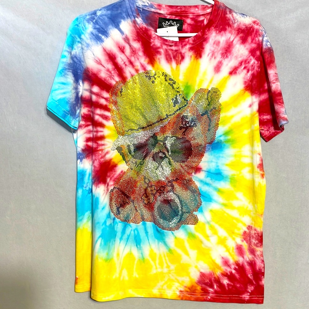 Heads or Tails Gagster Bear Tie Dye Shirt